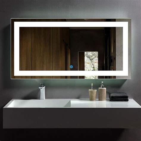 DP Home Espejo de baño LED con luces antivaho regulable montaje