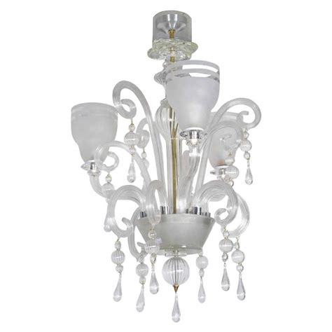 Pair Of Chandeliers In Murano Glass. at 1stDibs