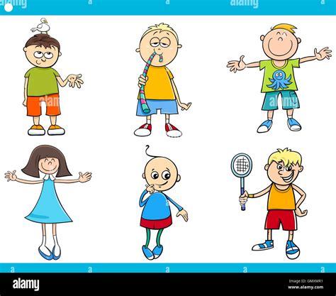 kids characters cartoon set Stock Vector Image & Art - Alamy