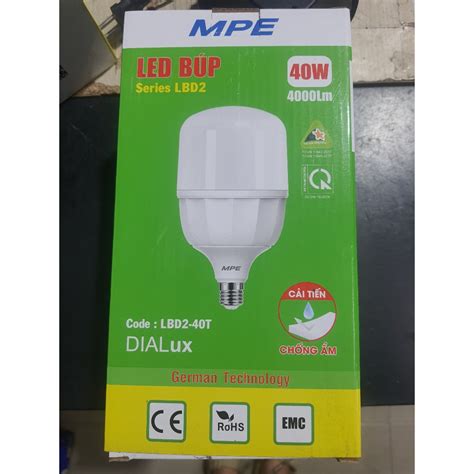 BÓNG ĐÈN LED BULB 40W MPE CHÍNH HÃNG BẢO HÀNH 2 NĂM Shopee Việt Nam