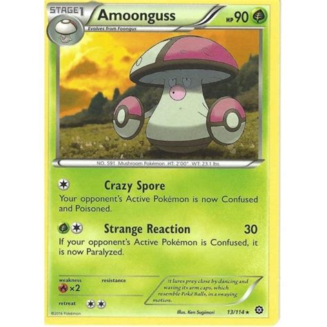 Pokemon Trading Card Game 13 114 Amoonguss Rare XY 11 Steam Siege