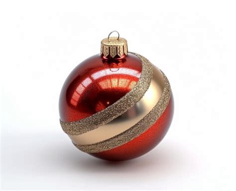 Premium Ai Image A Red And Gold Ornament With A Gold Stripe Around