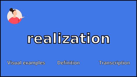 Realization Meaning And Pronunciation Youtube