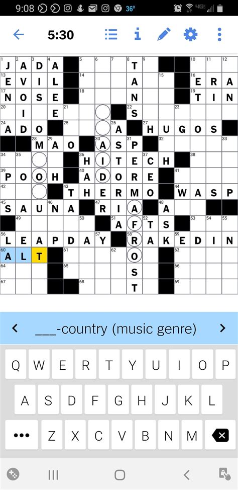 In the NYT crossword! : r/altcountry