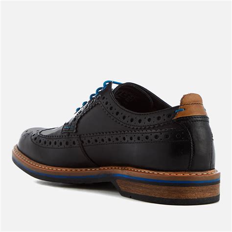 Clarks Men S Pitney Limit Leather Brogues In Black For Men Lyst