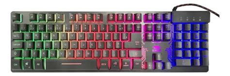 Teclado Rgb Gamer Semi Mecanico Anti Ghosting Knup Kp Tm Entrega