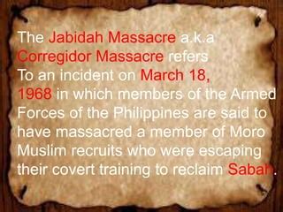 Jabidah Massacre Presentation Ppt