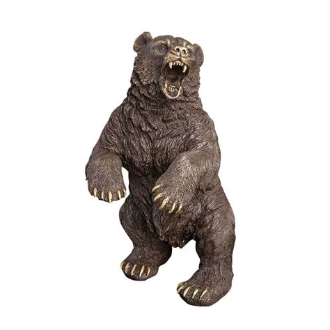 Artshom Escultura De Oso Grizzly De Bronce Antiguo De Dw Estatua