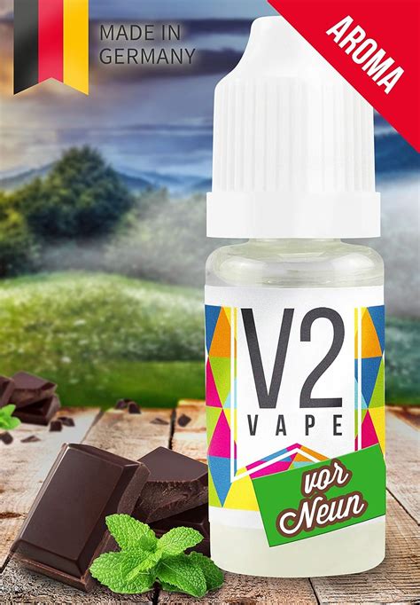 V2 Vape Vor Neun Schoko Minz AROMA KONZENTRAT Hochdosiertes Premium