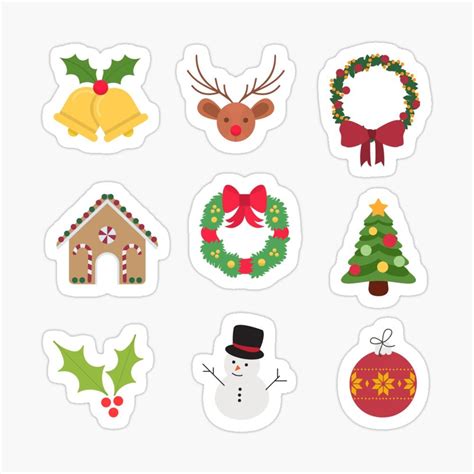 Printable Cute Christmas Stickers