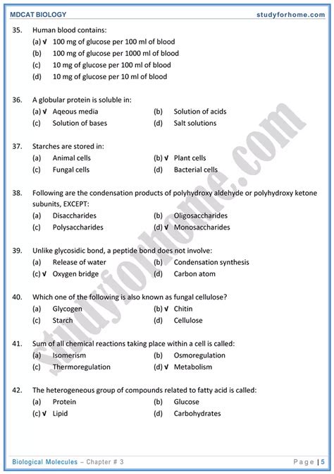 Mdcat Biology Chap Biological Molecules