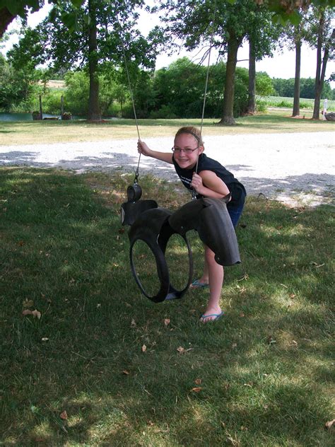 Homemade Horse Tire Swing For Kids