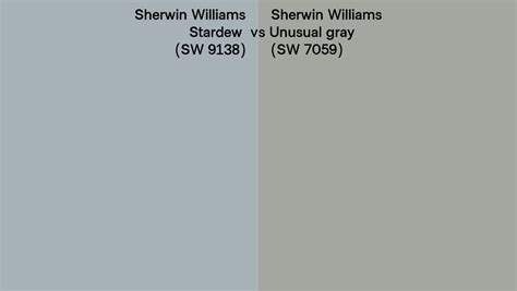 Sherwin Williams Stardew Vs Unusual Gray Side By Side Comparison