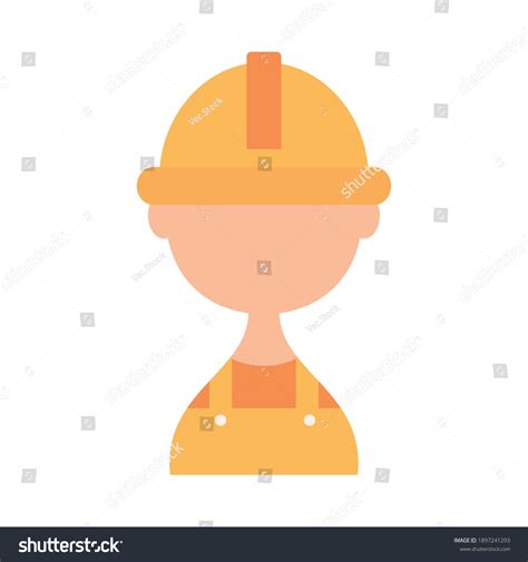 Avatar Builderman Icon Over White Background Stock Vector Royalty Free