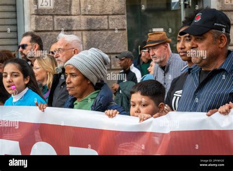 Protesters Hold A Banner Expressing Their Opinions During The