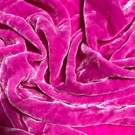 Pink Orchid Hand Dyed Silk Velvet Fabric Etsy