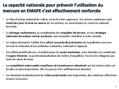 Projet Plan Daction National Du Gabon Pour Lexploitation