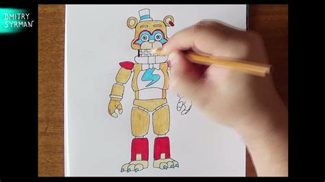 How To Draw Glamrock Freddy Fnaf