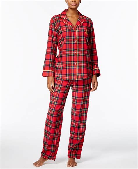 Lauren Ralph Lauren Printed Cotton Twill Pajama Set Macys