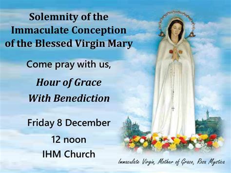 Solemnity Of The Immaculate Conception Of The Blessed Virgin Mary