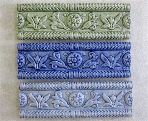 Ceramic Buttermold Border Tile 2x6 Relief Border Tile Etsy