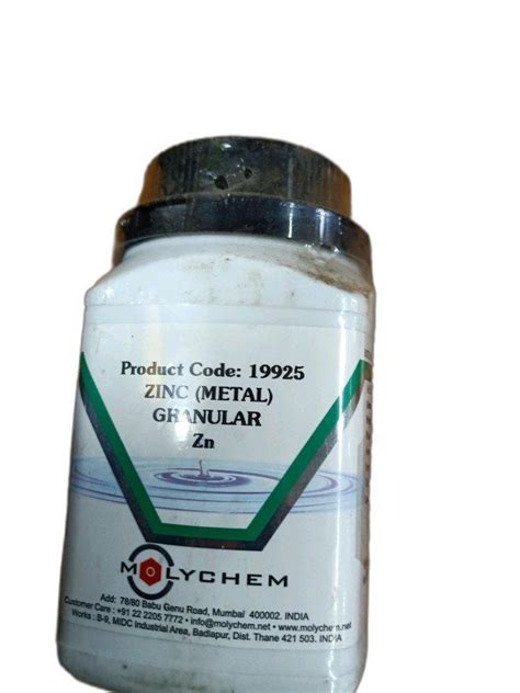 Molychem Zinc Laboratory Granular 500 Gm At Rs 500 Jar In Hyderabad