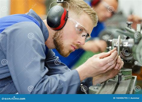 Man Operating Machine Stock Image Image Of Technician 160406795