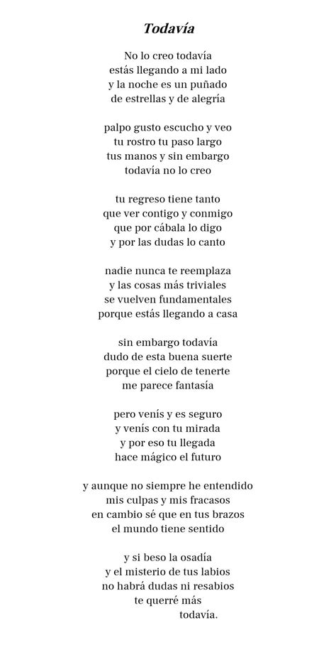 Todavía Poemas largos Poemas profundos Letras de poemas