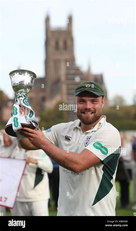 Worcestershire S Joe Leach Celebrates Winning The Division 2 Championship At The End Of Day Four