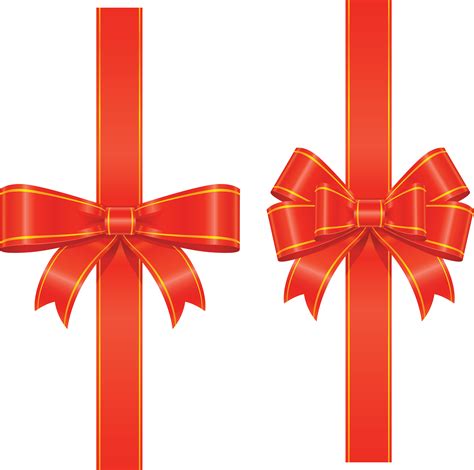 Gift red ribbon PNG image