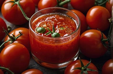 Premium Photo Vibrant Photo Of Tomato Juice With Cherry Tomat