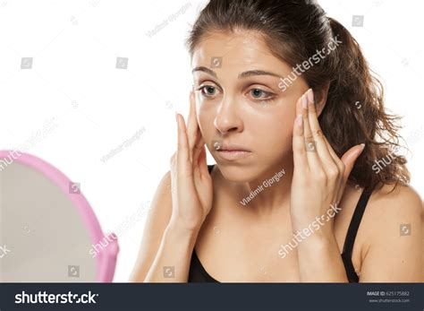Young Woman Smearing Liquid Foundation Her Stock Photo 625175882 ...