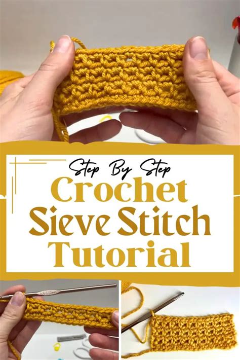 Crochet Sieve Stitch Tutorial Step By Step All Thing Crafts