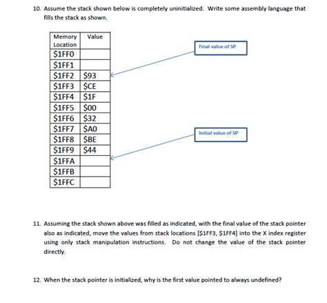 Assume The Stack Shown Below Is Completely