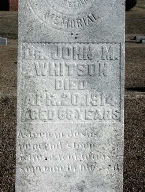 Dr John M Whitson 1846 1914 Find A Grave Memorial