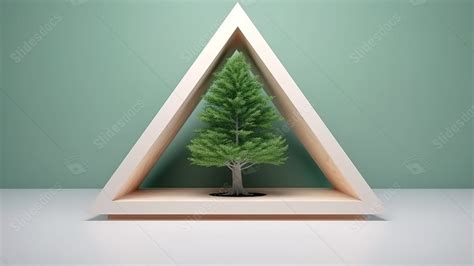 Tree In Triangle Shape In The Glass Box Powerpoint Background For Free Download Slidesdocs