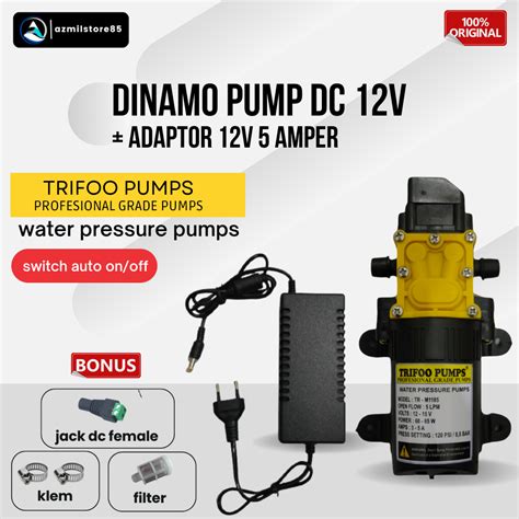 Jual Pompa Air Dc V Cuci Motor Mobil Dinamo Sprayer Adaptor V