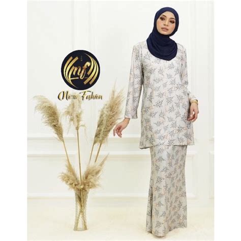 Ready Stock Queeny Baju Kurung Labuh Kembang Ironless Tanpa Gosok