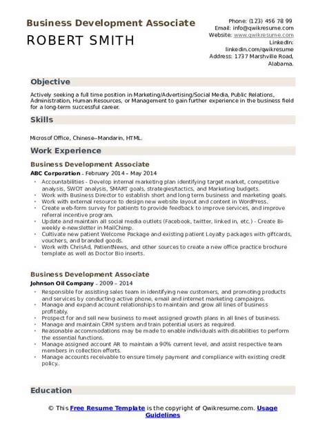 10 Business Development Associate Resume Samples And Templates For 2025