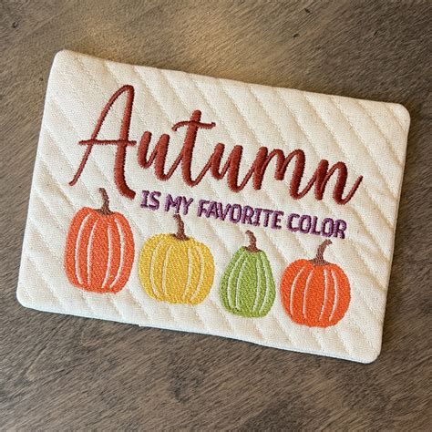 Autumn Is My Fav Mug Rug Embroidery Garden