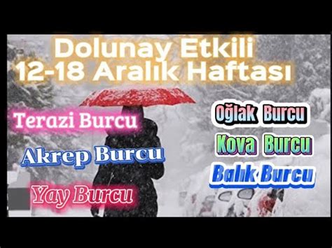 HAFTALIK BURC YORUMU 12 18 Aralık 2022 Haftası Terazi Akrep Yay Oğlak