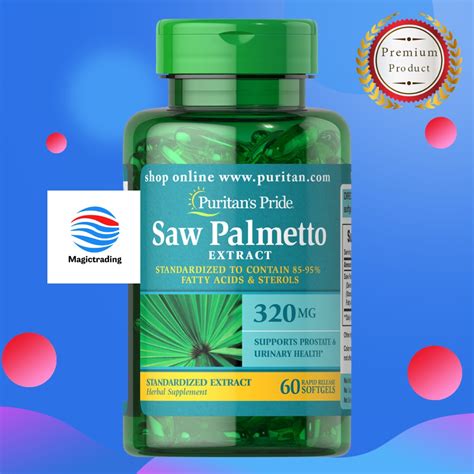 Puritan S Pride Saw Palmetto Standardized Extract Mg Softgels