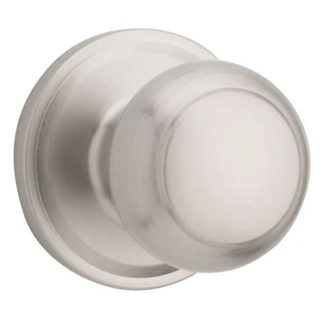 Weiser Troy Satin Nickel Passage Knob The Home Depot Canada