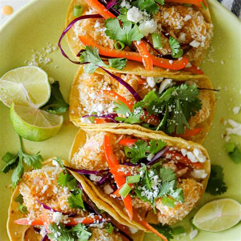 Crispy Coconut Shrimp Street Tacos with Yum Yum Sauce - Mozie