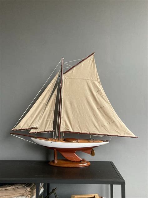 Beautiful Wooden Ship Model Ship Model Pond Yacht Catawiki