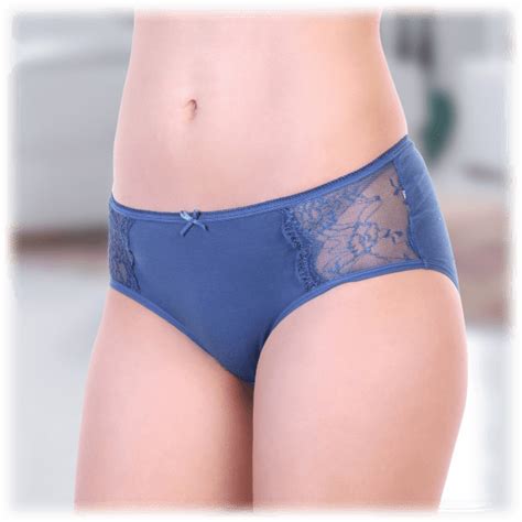 Morningsave Pack Angelina Cotton Bikini Panties With Floral Lace