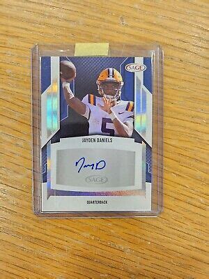 2024 Sage LSU Tigers Jayden Daniels Quarterback Autographed Rookie