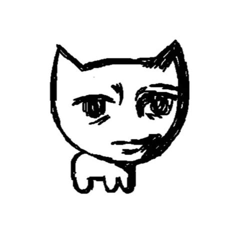 Serious cat | Funny drawings, Drawing meme, Cat doodle