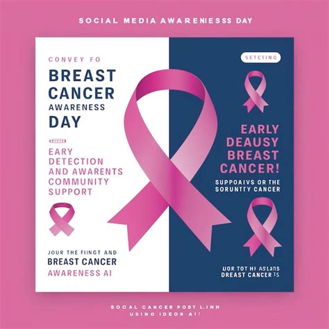 Breast Cancer Awareness Day Social Media Post Design Premium Ai