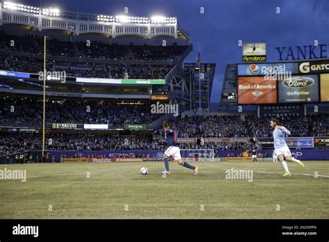 The New York City Fc Play The New England Revolution During The Second